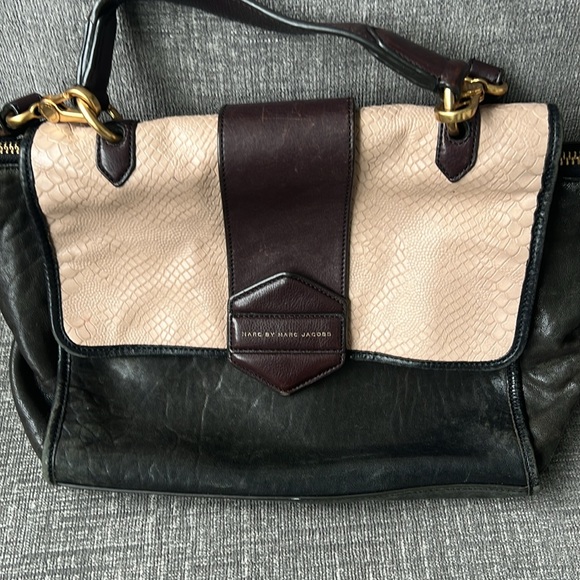 Marc by Marc Jacobs Tri-Colored Leather Satchel Bag - Picture 5 of 5